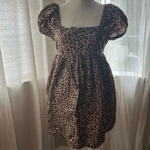 Abound Leopard Print Mini Dress - Tan & Black